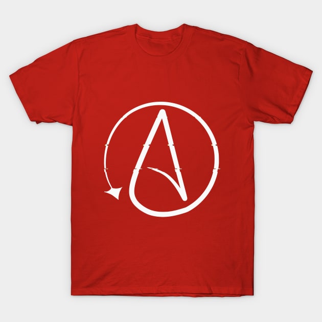 Atheist Devil Tail Logo T-Shirt by Mellowdellow